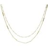 Bijoux Orusbijoux Collier Argent Dor&eacute; Double Chaines Barrettes Et Perles Dor&eacute;