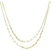 Bijoux Orusbijoux Collier Argent Dor&eacute; Double Chaines Et Perles Naturelles Dor&eacute;