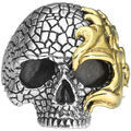 Bijoux Orusbijoux Bague Homme T&ecirc;te De Mort Flamboyante Argent Argent&eacute; Grenoble