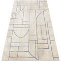 D&eacute;coration sur Grenoble : Tapis Rugsx Tapis FUSION 0806 cr&egrave;me / gris clair 200x290 cm Beige 200x290 cm. . Maison & D&eacute;co > Tapis.