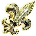 Broches Clj Charles Le Jeune Pin's Fleur de Lys - Royaut&eacute; Fran&ccedil;aise Jaune Grenoble