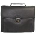 Saccoches / Etuis sur Grenoble : Porte document David William Serviette en cuir ref_lhc42527-noir