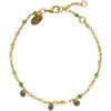 Bracelets Orusbijoux Bracelet En Argent Dor&eacute; Pierres Naturelles Tourmaline Dor&eacute;