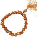 Bracelets Out Of The Blue Bracelet Bouddhiste en perles de bois - Mod&egrave;le Orange Orange Grenoble