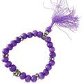 Bracelets Out Of The Blue Bracelet Bouddhiste en perles de bois - Mod&egrave;le Violet Violet Grenoble