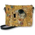 Sac Bandouliere Royal Tapisserie KLIMT LE BAISER Sac avec bandouli&egrave;re - Fabrication Fran&ccedil;aise Jaune