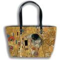 Sac Bandouliere Royal Tapisserie KLIMT LE BAISER Sac ville - Fabrication Fran&ccedil;aise Jaune