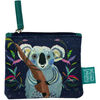 Porte-monnaie Enesco Porte monnaie Koala en coton d&eacute;cor&eacute; Allen Bleu