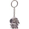 Porte cl&eacute; Puckator Porte clefs en r&eacute;sine en forme de Cr&acirc;ne argent Gris