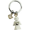Porte cl&eacute; Kontiki Porte clef ange gardien et breloque Harpe c&eacute;leste Blanc
