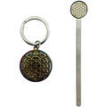 Porte cl&eacute; Kontiki Coffret cadeau porte-cl&eacute;s et marque-pages Fleur de vie Argent&eacute; Grenoble