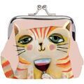 Porte-monnaie Enesco Petit Porte monnaie Wine - Chat par Michelle Allen