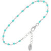 Bracelets Orusbijoux Bracelet En Argent Rhodi&eacute; Pierres Amazonite Argent&eacute;