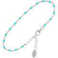 Bracelets Orusbijoux Bracelet En Argent Rhodi&eacute; Pierres Amazonite Argent&eacute; Grenoble