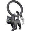 Porte cl&eacute; Kontiki Porte-cl&eacute;s chat noir yeux phosphorescents Noir