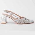 Chaussures &agrave; talons femme sur Grenoble : Chaussures escarpins Montevita 102912 Argent&eacute;