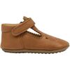 Chaussons b&eacute;b&eacute; Pom Pom Chaussons Beginners Ballerina T-Bar Camel Marron