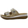 Chaussons Inblu Mule pour Femme, synth&eacute;tique, boucles r&eacute;glables - FT19 Beige