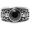 Bijoux Orusbijoux Bague Homme Argent T&ecirc;te De Mort Noire Solo Skulls Noir