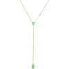 Collier Orusbijoux Collier Argent Dor&eacute; Cravate Pierres Amazonite Dor&eacute;