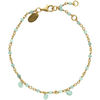 Bracelets Orusbijoux Bracelet En Argent Dor&eacute; Pierre Naturelle Amazonite Dor&eacute;