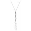 Collier Orusbijoux Collier Cravate Argent Petites Perles Pampilles Et Spinelle Argent&eacute;