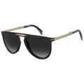Lunettes sur Grenoble : Lunettes de soleil David Beckham DB 1039/S/FD Lunettes de soleil, Noir/Gris, 54 mm