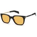 Lunettes sur Grenoble : Lunettes de soleil David Beckham DB 7047/S Lunettes de soleil, Noir/Orange, 51 mm
