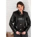 Veste Cityzen ANTONIA AGNEAU PERLE NOIR