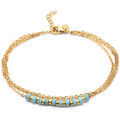 Bracelets Sixtystones Sixty Stones - 60 - Cha&icirc;ne Cheville - Bleu Grenoble