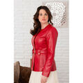 Veste Cityzen ZOE AGNEAU PERLE ROUGE