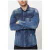 Chemise Kebello Chemise en jeans Slim Fit H, Bleu