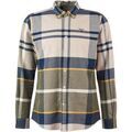 Chemise Barbour Chemise &agrave; carreaux kaki en flanelle Marron Grenoble
