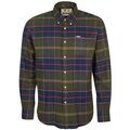 Chemise Barbour Chemise &agrave; carreaux kaki en flanelle Marron
