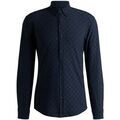 Chemise BOSS Chemise &agrave; motifs marine Bleu