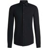 Chemise BOSS Chemise &agrave; motifs ajust&eacute;e noire stretch Noir