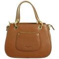 Sacs &agrave; mains sur Grenoble : Sac &agrave; main Hexagona Sac port&eacute; main en cuir ref 46667 Caramel Marron