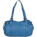 Sacs &agrave; mains sur Grenoble : Sac a main Hexagona Sac porte &eacute;paule cuir ref 43158 azur 42.5 Bleu