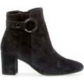 Bottes femme sur Grenoble : Bottines Gabor Bottines en velours &agrave; talon recouvert Bleu