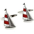 Boutons de manchettes Cravate Avenue Signature Boutons de manchette voilier Rouge Grenoble