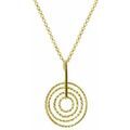 Colliers sur Grenoble : Collier Orusbijoux Collier Argent Dor&eacute; Diamant&eacute; B&eacute;atrice Bis Dor&eacute;