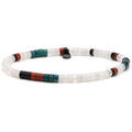 Bracelets Sixtystones Bracelet Perles Heishi Jaspe Blanc -Small-16cm