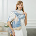Echarpe V 1969 Etole de soie Flora Vivace