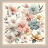 Echarpe V 1969 Carr&eacute; de soie Grand Spring Flowers Rose