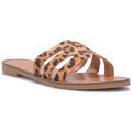 Tongs La Modeuse Tongs, mules pour femme - L&eacute;opard - Multicolore