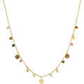 Colliers sur Grenoble : Collier Orusbijoux Collier Argent Dor&eacute; Pampilles Et Perles Multi-tourmaline Dor&eacute;