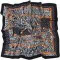 Echarpe Alberto Cabale Grand carr&eacute; de Soie Pantcase Zo&eacute; Noir