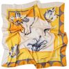 Echarpe Alberto Cabale Grand carr&eacute; de Soie Springflower Zo&eacute; Jaune