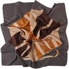 Echarpe Alberto Cabale Grand carr&eacute; de Soie Selling Zo&eacute; Marron
