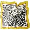 Echarpe Alberto Cabale Petit carr&eacute; de Soie Panter Process Cl&eacute;o Jaune